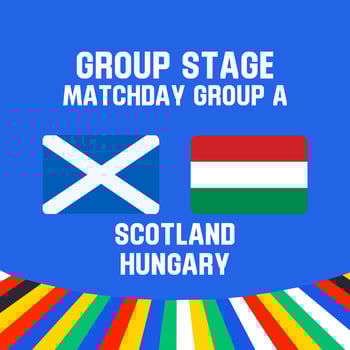 hungary vs scotland. illustration. vector