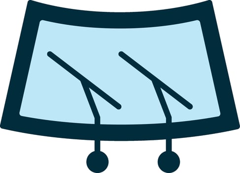 Windscreen Flat Icon vector