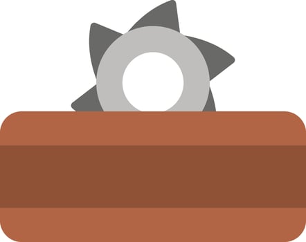 Circular Saw Flat Icon vector