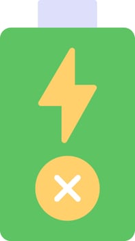 Empty Battery Flat Icon vector