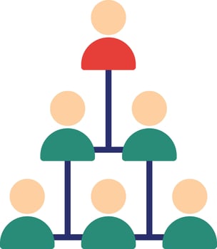 Hierarchical Structure Flat Icon vector