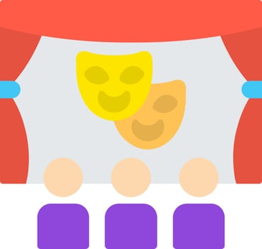 Theater Flat Icon vector