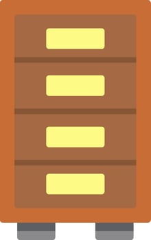 Cabinet Flat Icon vector