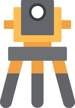 Theodolite Flat Icon vector