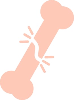 Broken Bone Flat Icon vector
