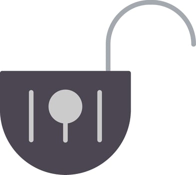 Unlock Flat Icon vector
