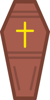 Coffin Flat Icon vector