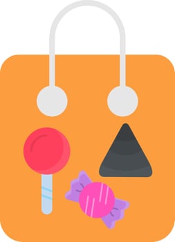 Candy Bag Flat Icon vector