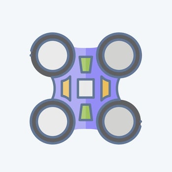 Icon Agricultural Drone. related to Drone symbol. doodle style. simple design illustration vector