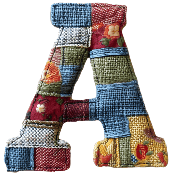Unique Embroidery Stitches for Letter A png