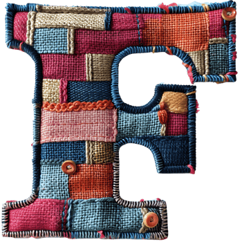 Crafted Letter F Embroidery Art Creative Stitches png