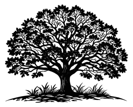 Very Big Tree Silhouette vector
