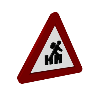 Road Sign 3D render png