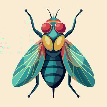 Fly Illustration art, a simple fly illustration vector