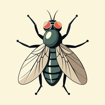 Fly Illustration art, a simple fly illustration vector