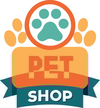 Pet shop logo illustration vector