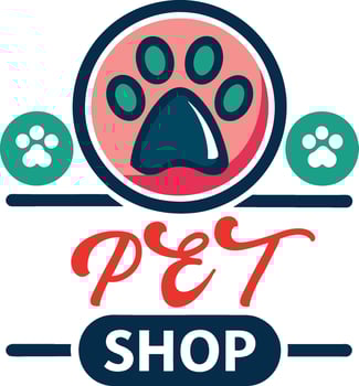Pet shop logo illustration vector