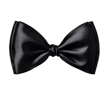 realistic black bow tie isolated on white transparent background png