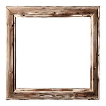 Natural Wooden photo frame transparent background png