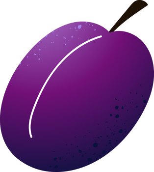 Whole plum fresh organic fruit png