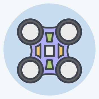 Icon Agricultural Drone. related to Drone symbol. color mate style. simple design illustration vector