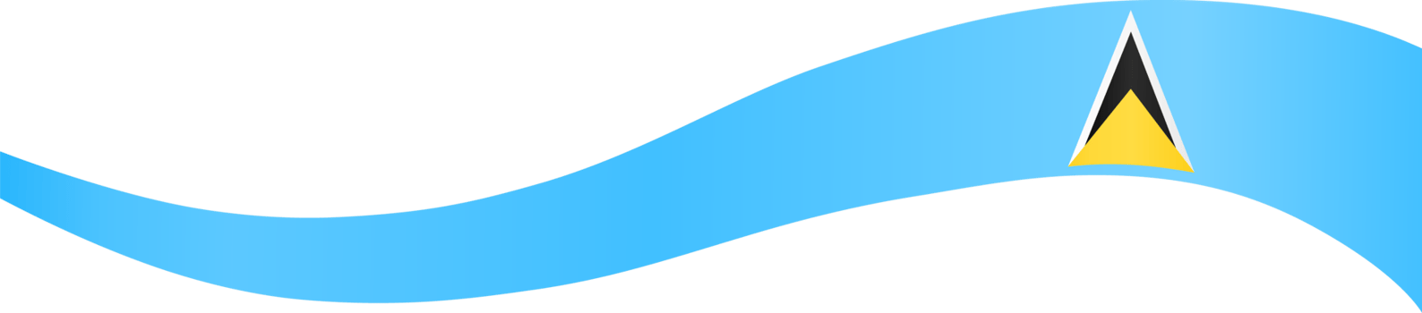 Saint Lucia flag wave png
