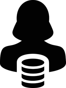 Data storage icon symbol image for database illustration vector