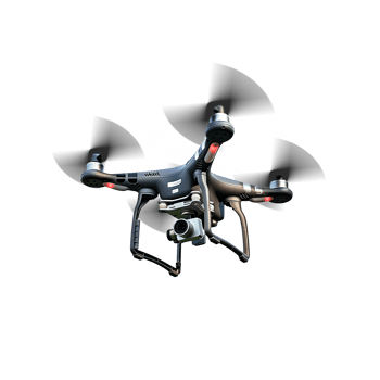 Drone in motion cut out image png