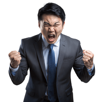 Enthusiastic Businessman Celebrating Success png