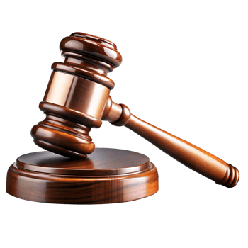 A wooden gavel usually used by judges or auctioneers. png