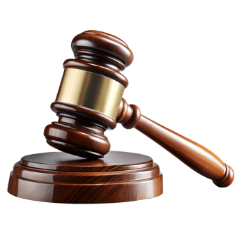 A wooden gavel usually used by judges or auctioneers. png