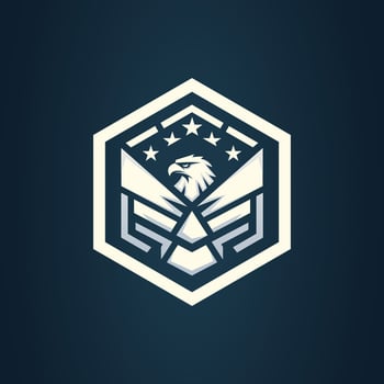 Abstract Hexagon Eagle Logo design template vector