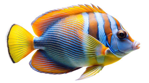 tropical fish isolated on transparent background. png