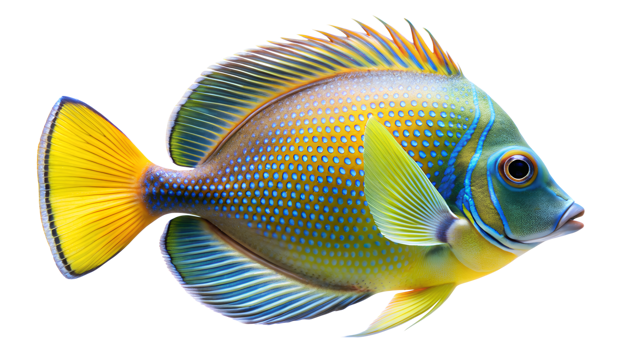 tropical fish isolated on transparent background. png