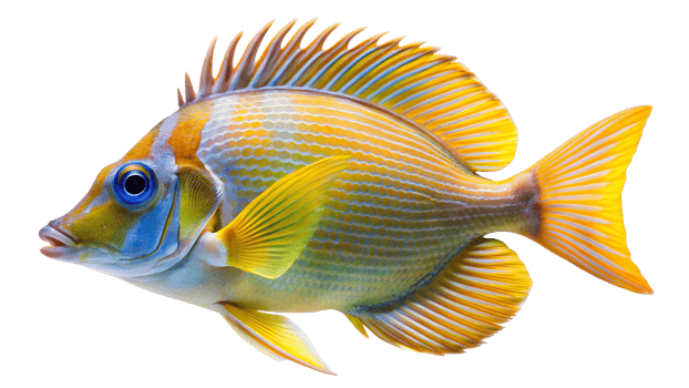 tropical fish isolated on transparent background. png