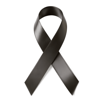 black ribbon isolated on transparent background. png
