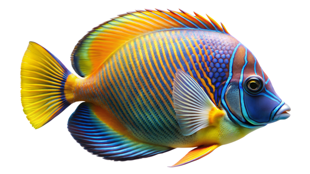 tropical fish isolated on transparent background. png