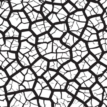 Cracked barren desert earth texture. Seamless pattern vector