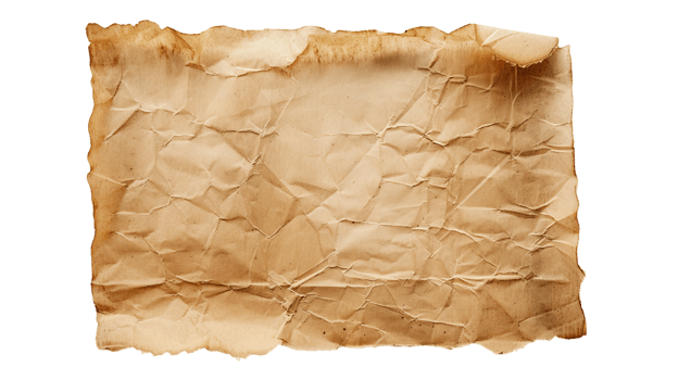 Blank Sheet of Paper on Transparent Background, Format png