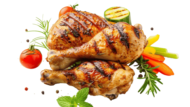 Grilled Chicken on Transparent Background, Format png