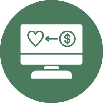 OnGlyph Multi Circle Donation Glyph Multi Circle Icon vector