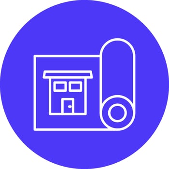 Blueprint Line Multi Circle Icon vector
