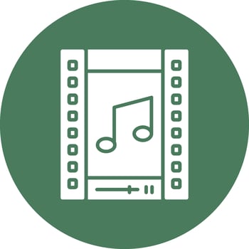 Reel Glyph Multi Circle Icon vector