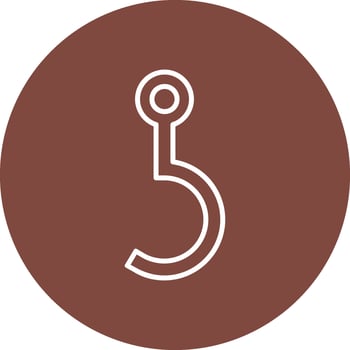 Hook Line Multi Circle Icon vector