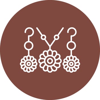Jewelry Line Multi Circle Icon vector