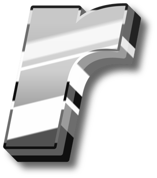 Silver Glossy Alphabet Letter and Number png