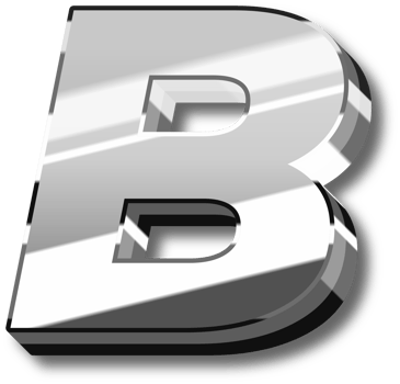 Silver Glossy Alphabet Letter and Number png
