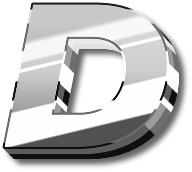Silver Glossy Alphabet Letter and Number png