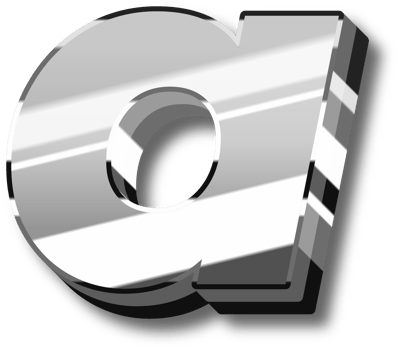 Silver Glossy Alphabet Letter and Number png
