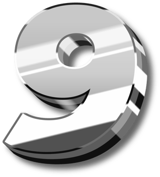 Silver Glossy Alphabet Letter and Number png